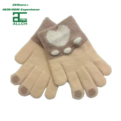 ALLCH Personalized Children Winter Mittens Custom Embroidery Soft and Adorable