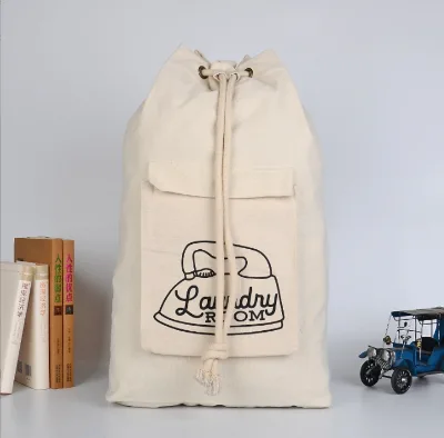 Factory Direct Eco-Friendly Cotton Muslin Drawstring Laundry Bag Dust Shoe Pouch for Clothing for Bathroom Great Gift Packaging
