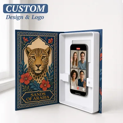 Patented Hidden Phone Holder Fake Book Custom Logo Decorative Phone Concealment Book Safe Secret Storage Book Box