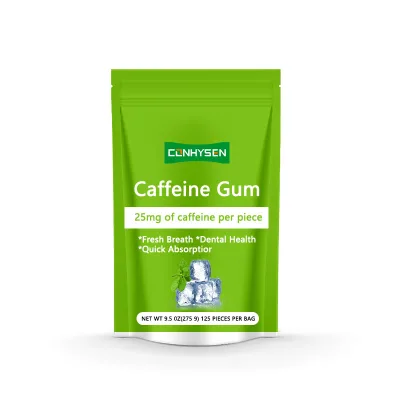 Private Customization Caffeine Gum with Coolmint Flavor Supports Fresh Breath and Dental Health for Man and Woman Caffeine Gum
