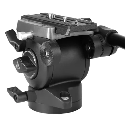 E-IMAGE 630FH Lightweight Video Camera Tripod Head With Flat Base