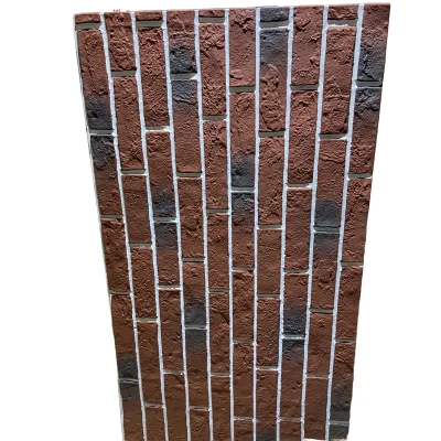 PU Polyurethane Artificial Big Slab Villa Outdoor Wall Panel Fireproof Waterproof Light Weight Easy Installation