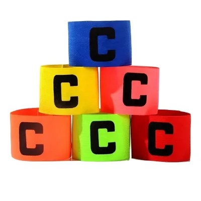 Wholesale Nylon Modern Soccer Captains Armband with C Logo Adjustable Elastic Strap for Athletes Customizable