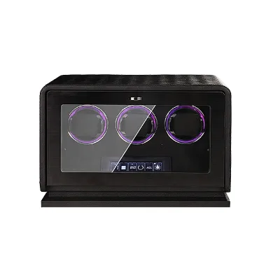 Luxury Automatic Wooden Watch Winder High Grade Professional Top Chord Silent and Anti-Magnetic for 3 Watches