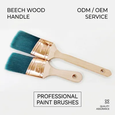 Wholesale Bulk Supply 2inch Oval Paint Brush with Wood Handle Decorator Trim Brush for Wall Painting