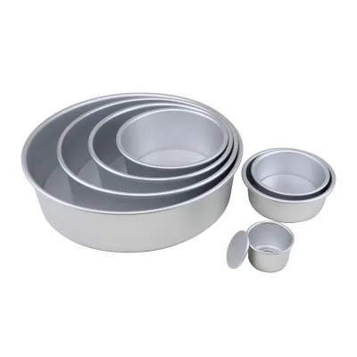 2 Inch to 16 Inch Mini Cake Pans Raked Edge Round Cake Pans Round Baking Tray Anodized Aluminum Cake Pan With Removable Bottom
