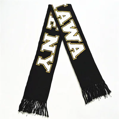 Football Fan Scarf European and American Fashion Jacquard LOGO Knitted Scarf Air Layer Jacquard Scarf