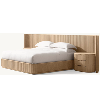Luxury Style Customize Size Wide Headboard king Size Bed Frame Wooden Bed Frame for Bed Room
