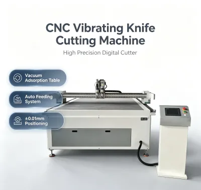 High Speed Multi Function Auto Feeding 1625 Vibrating Knife Cutter for Foam PVC EVA