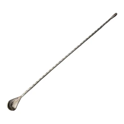 Hot Sale 30cm Silver Bar Tools Stainless Steel Stirring Spoon Mixing Spoon Stirring Stick Ice Strainer Popsicle