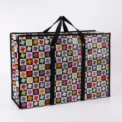 Custom Printed Large Size Laminated PP Woven Duffel Bag Practical Tote Shopping Bag for Packing Luggage