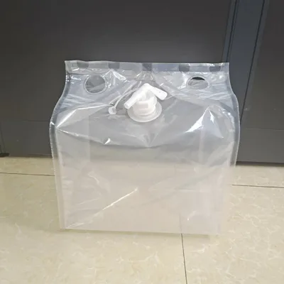 Custom Transparent Plastic Liquid Aseptic Bag in Box 5L 10L 15L 20L 22L Capacities with Butterfly Oil Faucet Valve