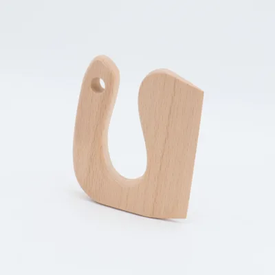 Solid Wood Knife Creative Wooden Pizza Cutter Kids Cake Wooden Knife