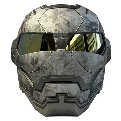 OEM Custom Full Face Retro Superhero Ironman Motorcycle Helmet DOT Certified Quick Release Closure Personalized ABS
