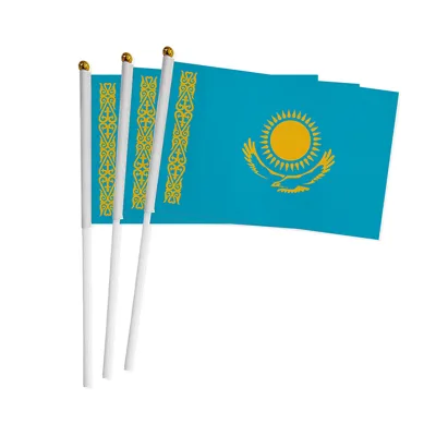 Multifunctional Use Hand Waving Flag Wholesale Kazakhstan Hand Waved Flag