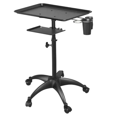 Plastic Adjustable Height Hair Salon & Tattoo Spa Multi-Functional Trolley with Caster Wheels and Brake 6KG