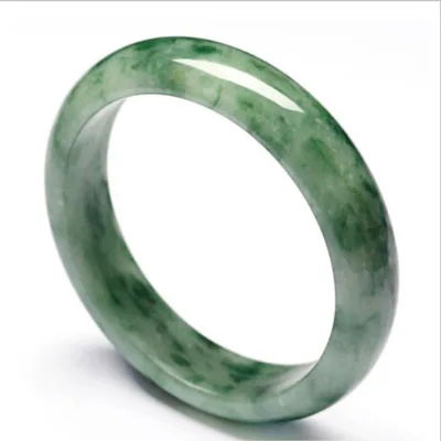 DIY Wholesale Simple High Quality Crystal Jade Stone Gem Stone Bangle for Women Girls Gift