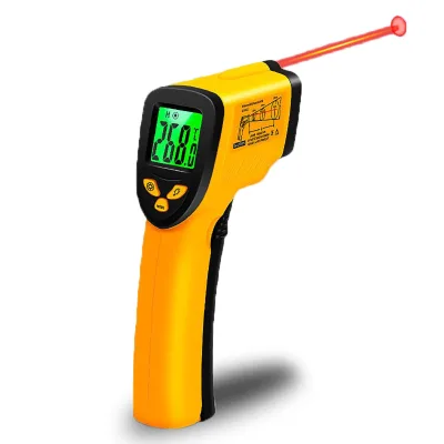 Adjustable Emissivity 0.1~0.99 Measurement Range -58~1112 Fahrenheit Degree Digital Infrared Thermometer Gun for Industrial