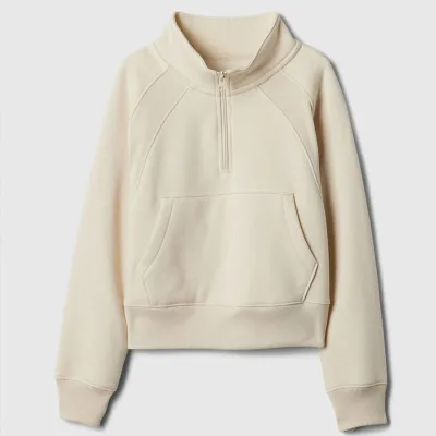 Half-Zip Sweatshirt for Kid Organic Cotton Children Sweatshirts Custom Fleece Pullover Oversized Toddler Hoodie Top