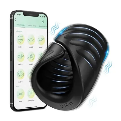 Male Masturbator Penis Training Glans Trainer Stimulator Vibrator with APP Control Delay Cock Ring Glans Trainer for Men