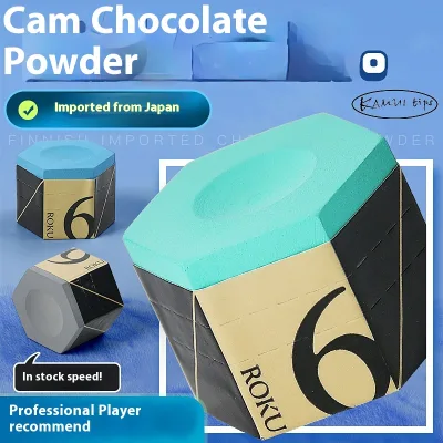 Genuine Pool Cue Leather Head Chalk Cam Hexagonal Chocolate Powder Oily Black Snooker Club with Eight and Nine-Ball Features