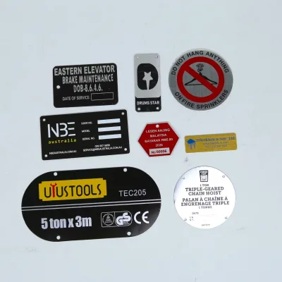 High Quality Laser Engraved Durable Vehicle Data Plates Nameplate Electrical Panel Tag Name Plate