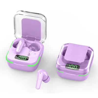 High-Quality Purple True Wireless Earbuds for Professional Calls