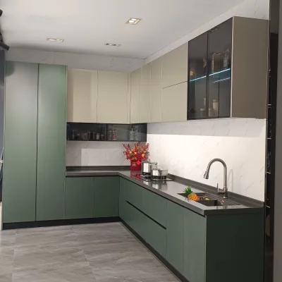 Kitchen Cabinets Made of Stainless Steel