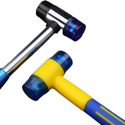 Double Head Rubber Hammer Handheld Tool Leather DIY Tool Multifunctional Nylon Head Rubber Mallet Percussion Hammer