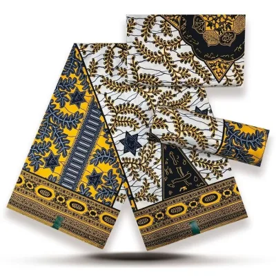 2025 New African Wax Prints 100% Cotton African Wax Fabric Hot Wholesale Soft Real Wax Garments for Wedding