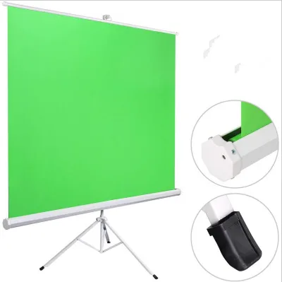 Green Screen Stand Chromakey Background Collapsible Portable Wrinkle Free Screen with Adjustable Tripod for Game Stream Video