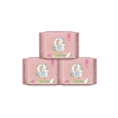 Unscented Quick Dry Feminine Hygienic Period Pads Strong Adhesive Sanitary Pads Individually Wrapped Pads