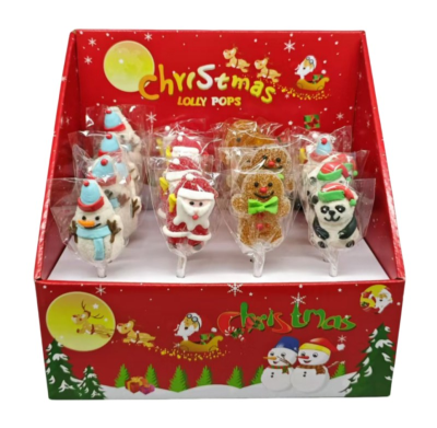 Christmas Lollipop Delicious Colorful Lollipop New Product Individually Packaged Christmas Party Favor Candies Lollipop