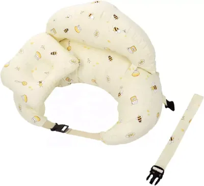 Upgraded Cute Removable Side Sleeping and Support Breastfeeding Pillow with Pocket