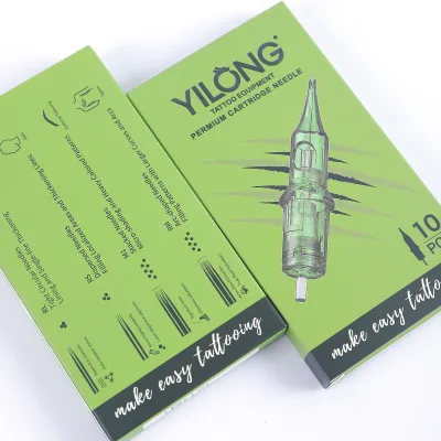 Yilong New Green Essence Needle Disposable 316L Surgical Stainless Steel EO Gas Sterilized Permanent Makeup Cartridge