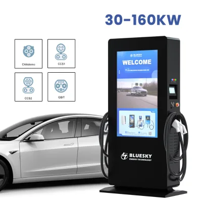 Bluesky New 60kW DC Fast Charging Station Commercial Outdoor Use 55-Inch Digital Multimedia Screen OCPP1.6J Multi-Standard Plugs