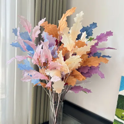 100cm Single Artificial Buddha Leaf Green Plant Wedding Hall Aisle Decoration Arrangement Plastic Flower Waterproof Lifelike