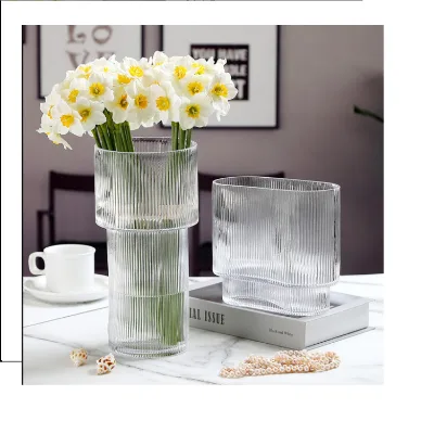 Nordic Geometry Creative Living, Room TV Cabinet Soft Decorative Art Glass Vase Flower Pot Modern Flower Vase/
