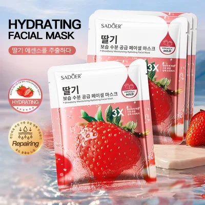 SADOER Vegan Luxurious Moisturizing Facial Mask 25ml Niacinamide Glutathione Vitamin E-Anti-Aging Exfoliating M All Skin Types
