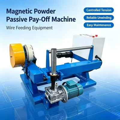 Magnetic Powder Brake Controlled Passive Payoff for Wire and Cable Processing Industrial Auxiliary Unwinding Machine