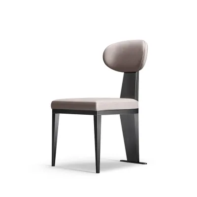 Italian Luxury Leather Dining Chair Modern Upholstered Side Chair for Dining Room Restaurant Hotel Project