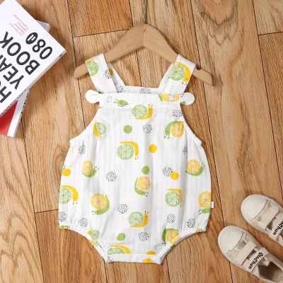 Europe Style Summer Thin Cotton Romper for Girls ODM New Model Jumpsuit Princess Triangle Fit 6-9 Months Baby