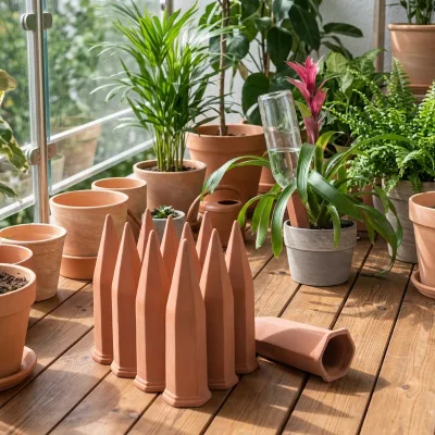 Wholesale JSL 10Pack Ceramic Watering Spikes Drip System for Any Bottle Garden Home Holidays Easy Installation