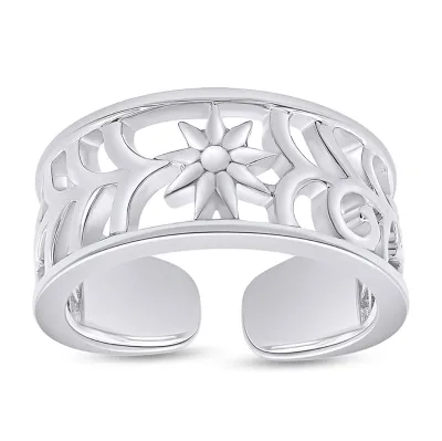925 Sterling Silver Gold Plated Fashion Jewelry Hollow Flower Shape Fine Toe Rings