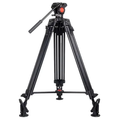 Photography & Videography Tripod with Casters Telescope/Video Camera Compatibility Hydraulic Damping Head & DSLR Support
