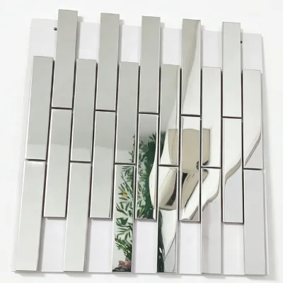 Wholesale Stainless Steel Metal Mosaic Mirror & Brushed Surface Support Sample