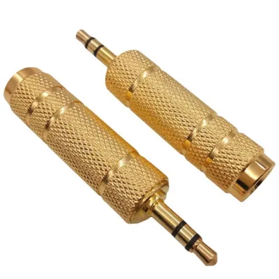 Metal Speaker Accessories Kits Passive Audio 65 to 35 Adapter Microphone Headset Plug