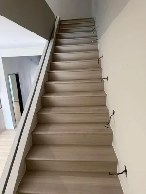 Hot Sale SPC Stone Plastic Composite Stair Treads PVC Waterproof Anti Slip for Villa Loft Apartment