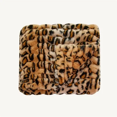 Custom Ombre Pattern Reversible High Quality Leopard Pattern Softest Ruched Minky Blankets