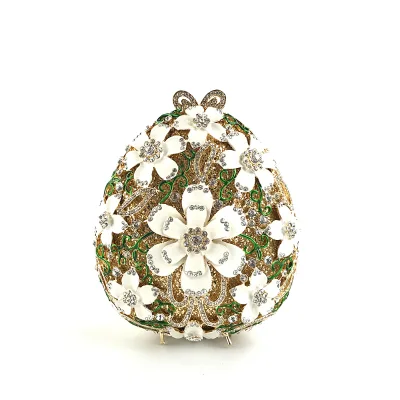 OC3683 Elegant Hollow Out Evening Bag with Full Cover Rhinestones and Adjustable Strap for Cocktail Balls and Gala Events